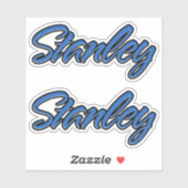 Stanley Name blue Aufkleber Sticker Stickerset (Vel)