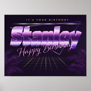 Stanley Name Vorname retro Poster Geburtstag