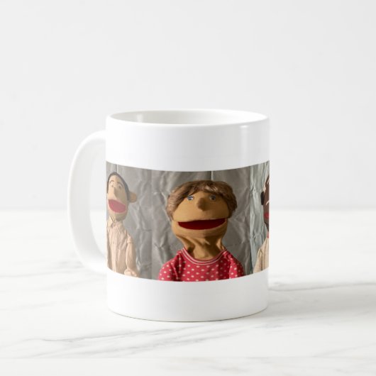 Stanley, Oma Blair, Mr Norman en Sandi - Mok (Voorkant links)