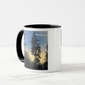 Stanley Park, bossen, marienevel mist die binnenro Mok (Voorkant links)