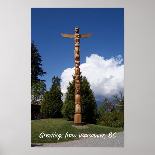 Stanley Park Totem Pole Poster (Voorkant)