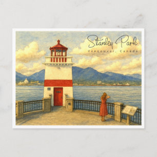 Stanley Park Vancouver Aquarel Reis Feestdagenkaart
