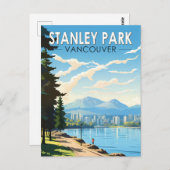 Stanley Park Vancouver Canada Travel Art Vintage Briefkaart (Voorkant / Achterkant)