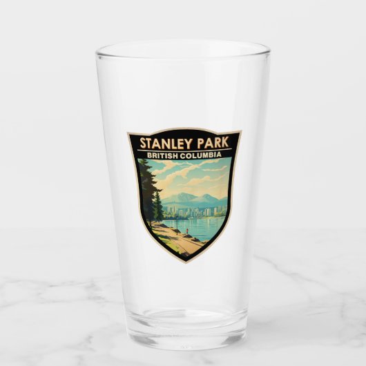 Stanley Park Vancouver Canada Travel Art Vintage Glas (Voorkant)