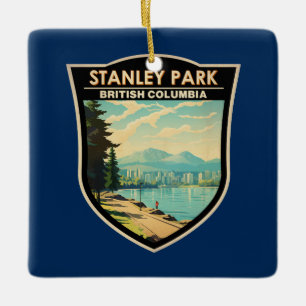Stanley Park Vancouver Canada Travel Art Vintage Keramisch Ornament
