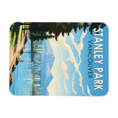 Stanley Park Vancouver Canada Travel Art Vintage Magneet (Horizontaal)