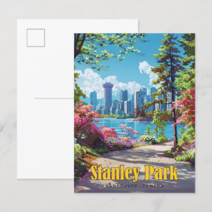 Stanley Park Vancouver Canada Vintage Travel Briefkaart