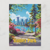 Stanley Park Vancouver Canada Vintage Travel Briefkaart (Voorkant)