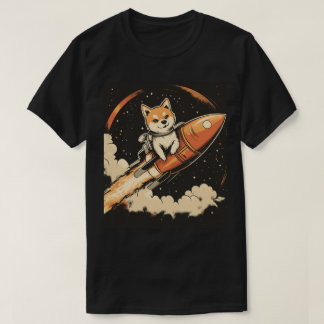 Stanley Shiba Inu op een Rocket T-Shirt