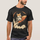 Stanley Shiba Inu op een Rocket T-Shirt (Voorkant)