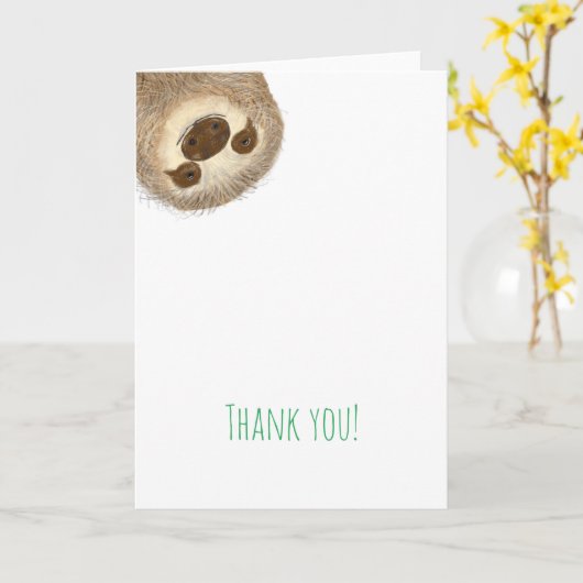 Stanley sloth bedankt je kaart (Gele Bloem)