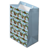 Stanley Sloth blue gepersonaliseerde cadeautas (Achterkant Gekanteld)