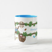 Stanley Sloth blue gepersonaliseerde mug Mok (Midden)