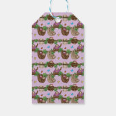 Stanley Sloth en label van paars cadeau aan vriend Cadeaulabel (Achterkant)