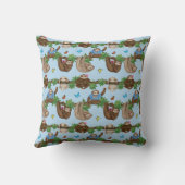 Stanley Sloth en vrienden blauw kussen (Achterkant)