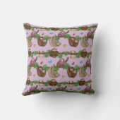 Stanley Sloth en vrienden paarse kussen (Achterkant)