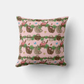 Stanley Sloth en vrienden roze kussen (Achterkant)