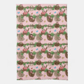 Stanley Sloth en vrienden roze theekdoek Theedoek (Verticaal)