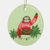 Stanley Sloth gepersonaliseerde kerstboomversierin Keramisch Ornament (Links)