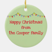 Stanley Sloth gepersonaliseerde kerstboomversierin Keramisch Ornament (Achterkant)