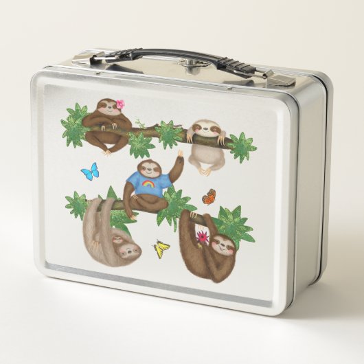Stanley Sloth gepersonaliseerde lunchbox (blauw) (Achterkant)