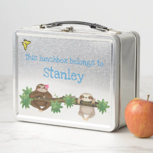 Stanley Sloth gepersonaliseerde lunchbox (blauw)
