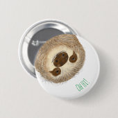 Stanley sloth gepersonaliseerde ronde badge ronde button 5,7 cm (Voorkant /achterkant)