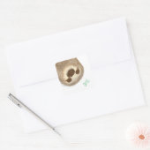 Stanley sloth gepersonaliseerde vierkante stickers (Envelop)