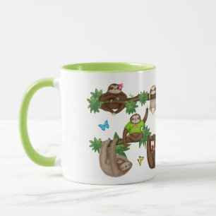 Stanley Sloth groene 'genieten van een luie mok' Mok