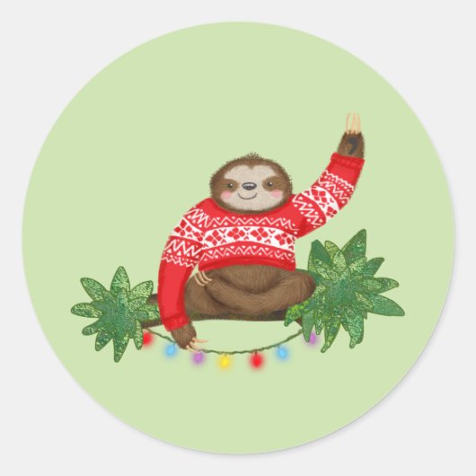 Stanley Sloth-Kerst stickers (Voorkant)