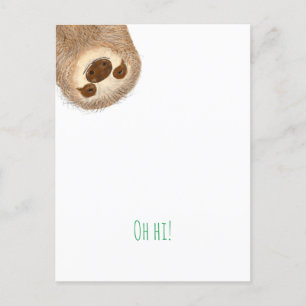 Stanley sloth "oh hi!" briefkaart