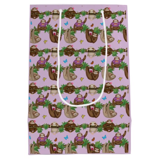 Stanley Sloth paarse persoonlijke cadeautas (Achterkant)