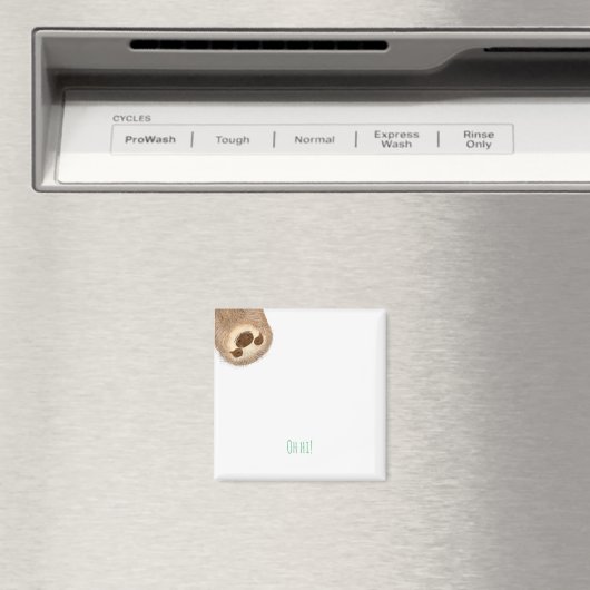 Stanley sloth personaliseerde 'oh hi' magneet. magneet (Insitu (Vaatwasser))
