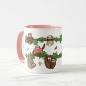 Stanley Sloth roze gepersonaliseerde mug Mok (Voorkant links)