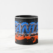 Stanley Vorname Name Graffiti blue orange Tasse Mok (Midden)