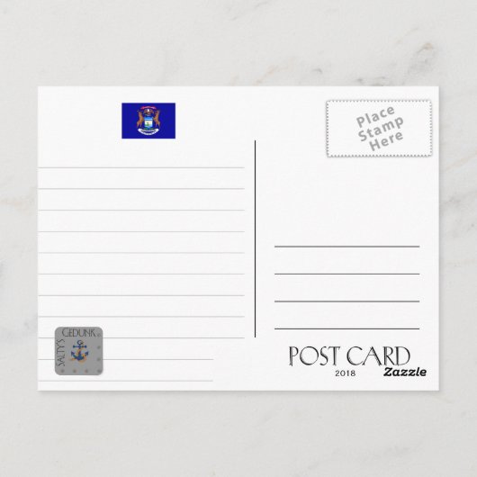 Stannard Rock Lighthouse - Michigan Briefkaart (Achterkant)