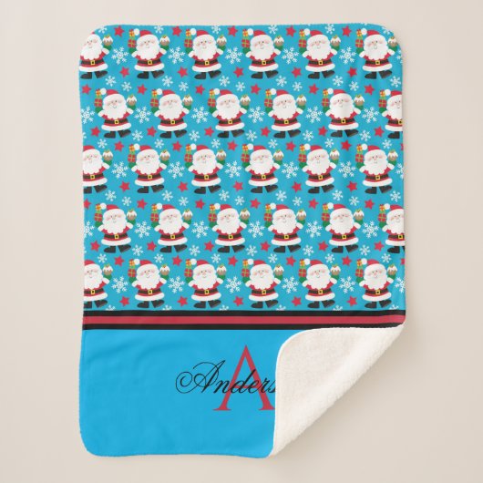Stanta Blue gepersonaliseerd Sherpa Deken (Voorkant)