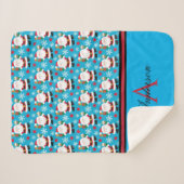 Stanta Blue gepersonaliseerd Sherpa Deken (Voorkant (horizontaal))