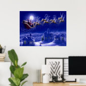 Stanta Claus Sleigh Poster (Thuiskantoor)