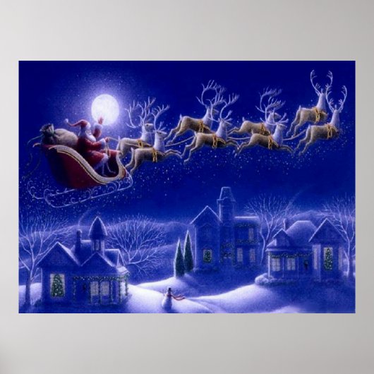 Stanta Claus Sleigh Poster (Voorkant)
