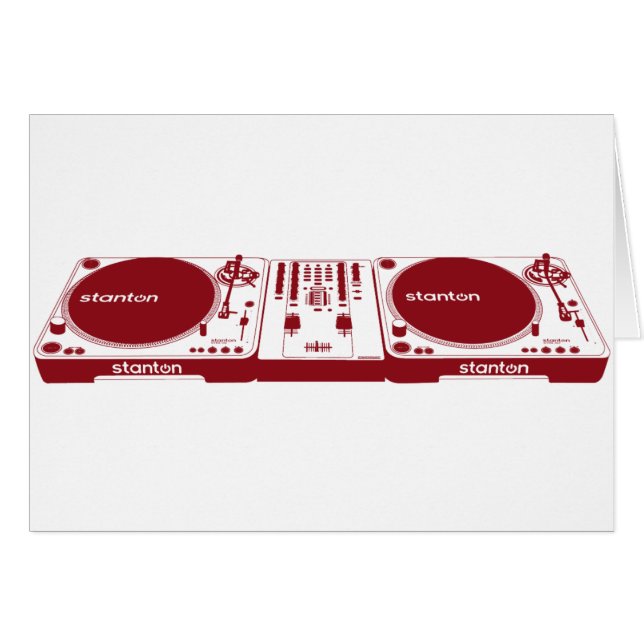 Stanton DJ Setup - Disk Jockey Music DJing Deck (Voorkant Horizontaal)