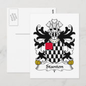 Stanton Family Crest Briefkaart (Voorkant / Achterkant)