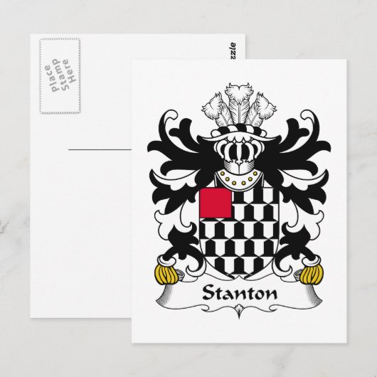 Stanton Family Crest Briefkaart (Voorkant / Achterkant)