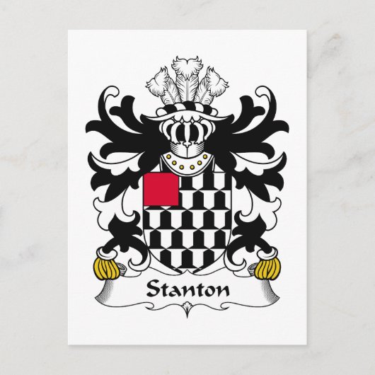 Stanton Family Crest Briefkaart (Voorkant)