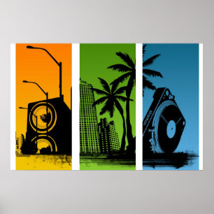 Stanton Platenspeler City Poster - DJ Disk Jockey