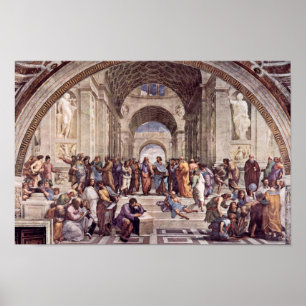 Stanza della Signatura in het Vaticaan voor paus j Poster