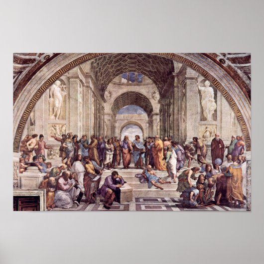 Stanza della Signatura in het Vaticaan voor paus j Poster (Voorkant)