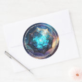 Stap 11 Celestial AA Recovery Slogan Ronde Sticker (Envelop)