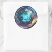 Stap 11 Celestial AA Recovery Slogan Ronde Sticker (Tas)