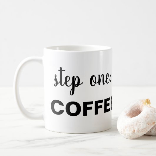 Stap 1 KOFFIE Koffiemok (Met donut)
